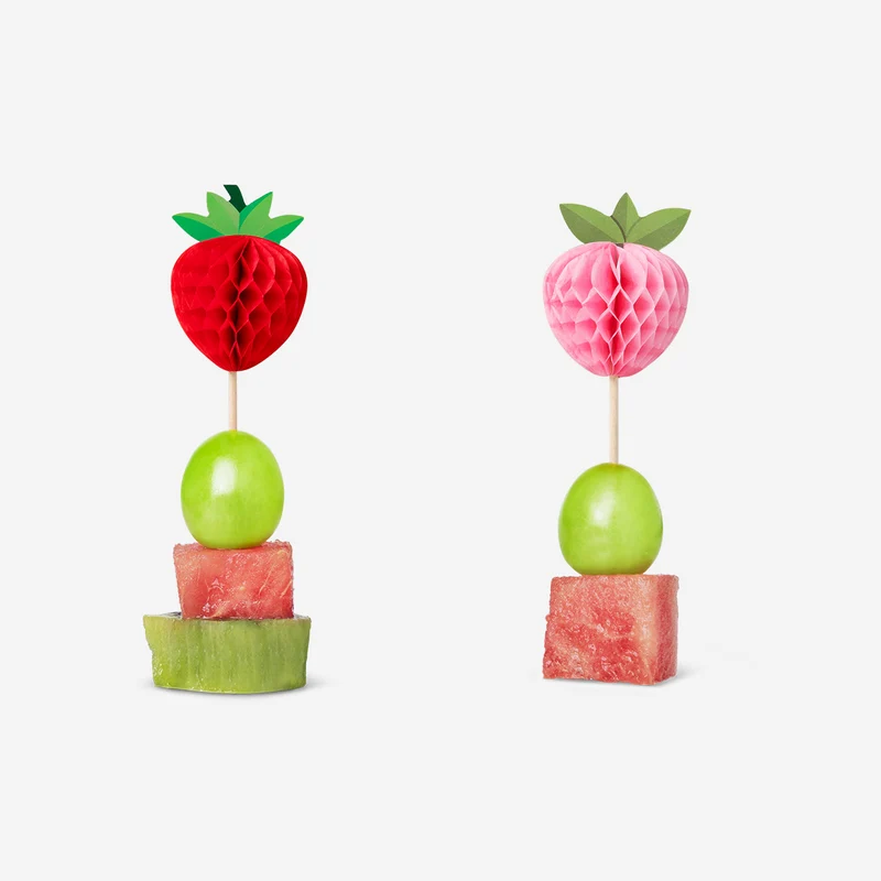 Food picks with honeycomb berries - 8 pcs