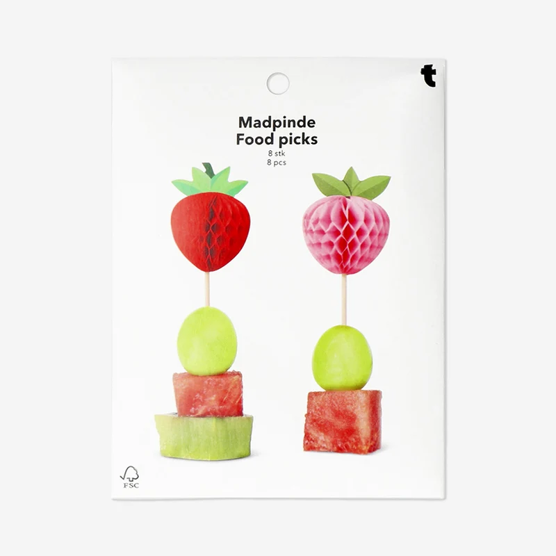 Food picks with honeycomb berries - 8 pcs