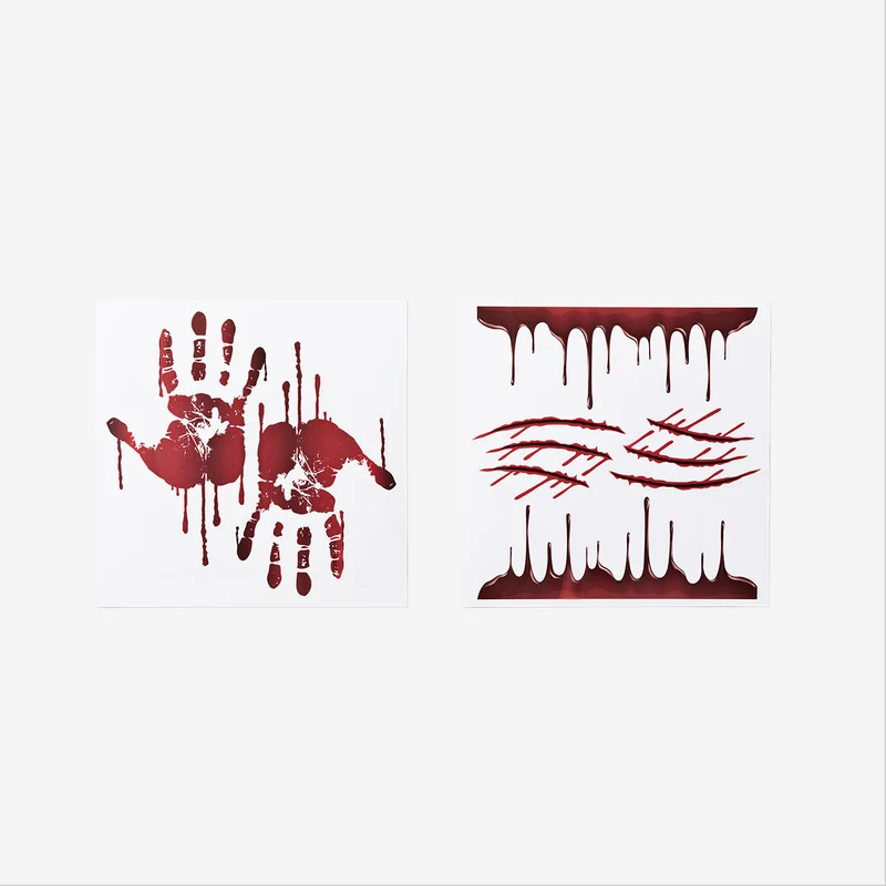 Blood stain window decorations - 6 pcs