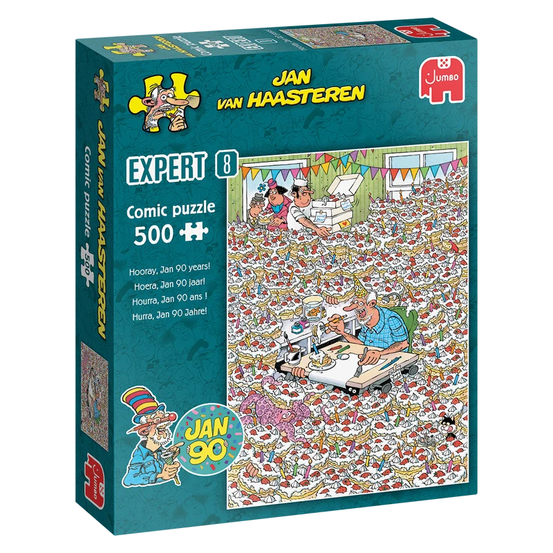 Jan van Haasteren Expert 8 - Hooray, Jan 90 years! (500 pieces)