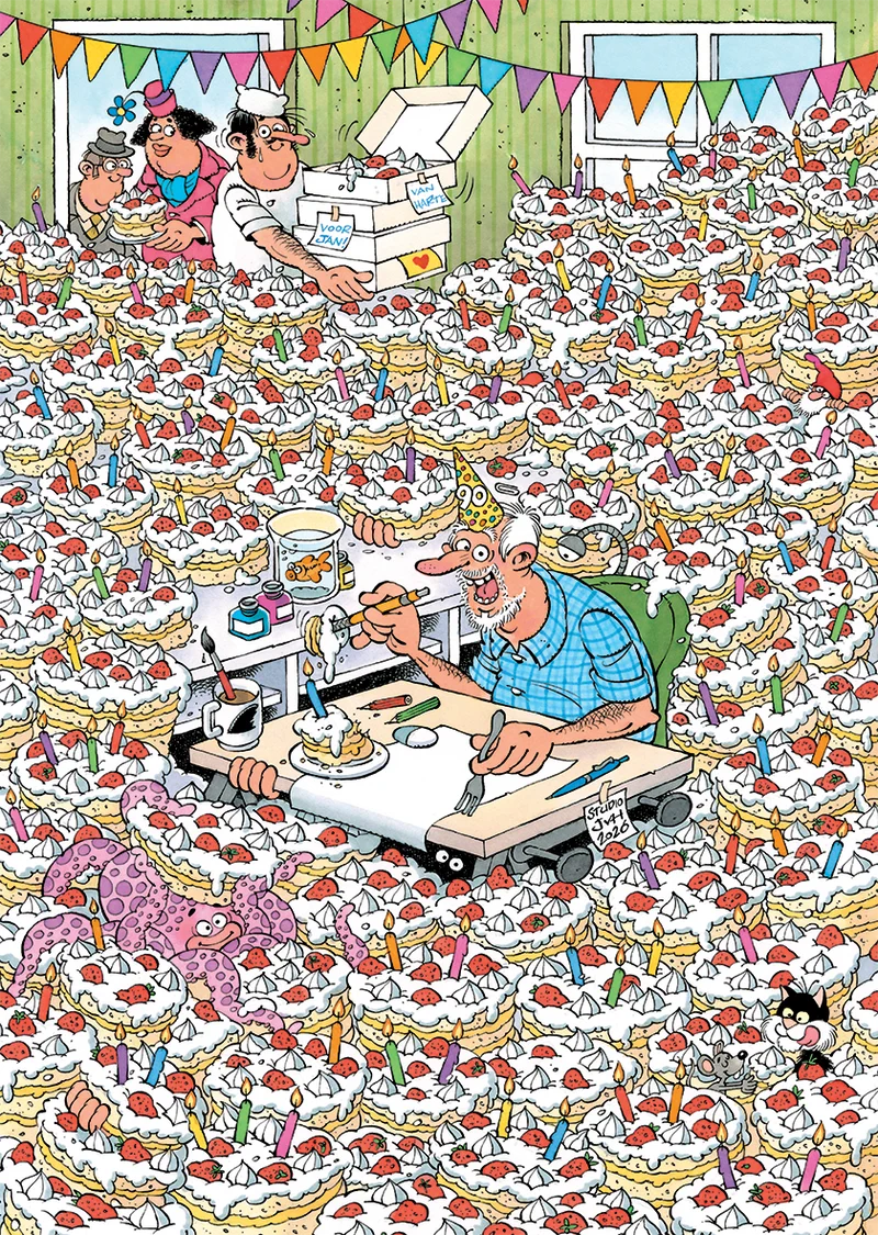 Jan van Haasteren Expert 8 - Hooray, Jan 90 years! (500 pieces)