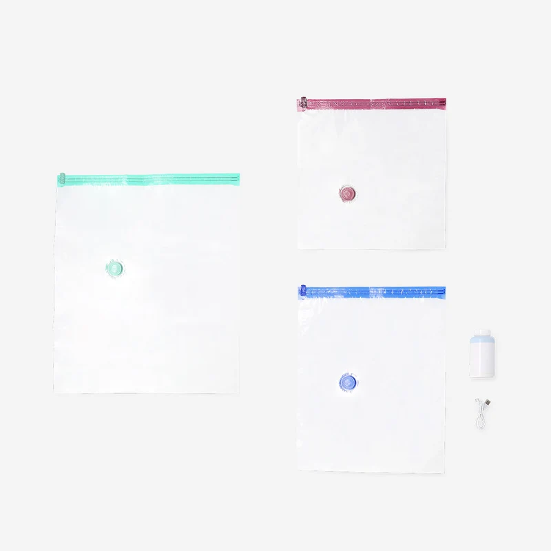 Vacuum pump with vacuum bags for clothing - 7 pcs