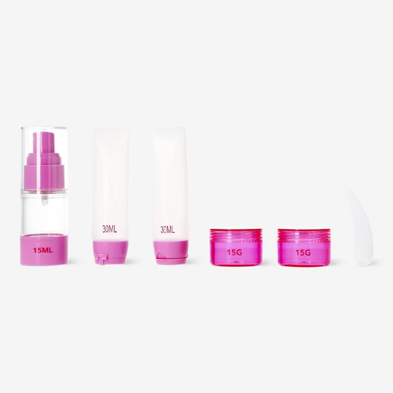 Pink travel set in box