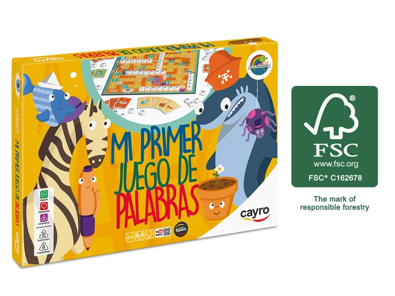 MI PRIMER JUEGO DE PALABRAS - Juego de mesa - Cayro - 2-4 jugadores - 4-8 años - 30 min