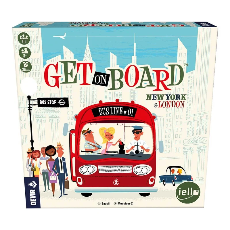 Get on Board New York London en castellano KM0 - Juego de mesa - Devir - 2-5 jugadores - 8+ años - 30 min