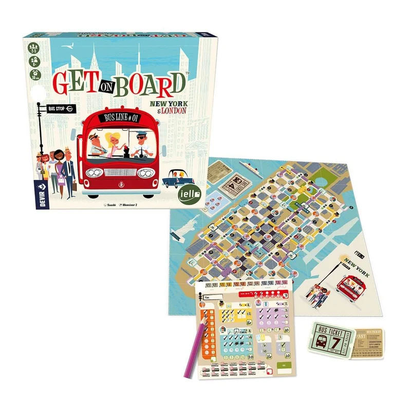 Get on Board New York London en castellano KM0 - Juego de mesa - Devir - 2-5 jugadores - 8+ años - 30 min