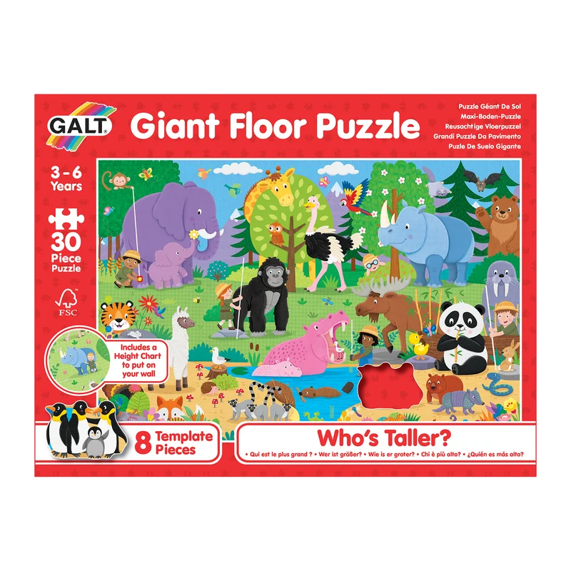 Giant Floor Puzzle: Who's Taller?