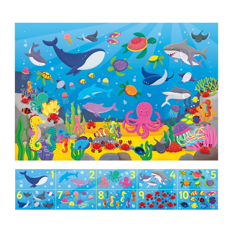 Giant Floor Puzzle: Counting Creatures