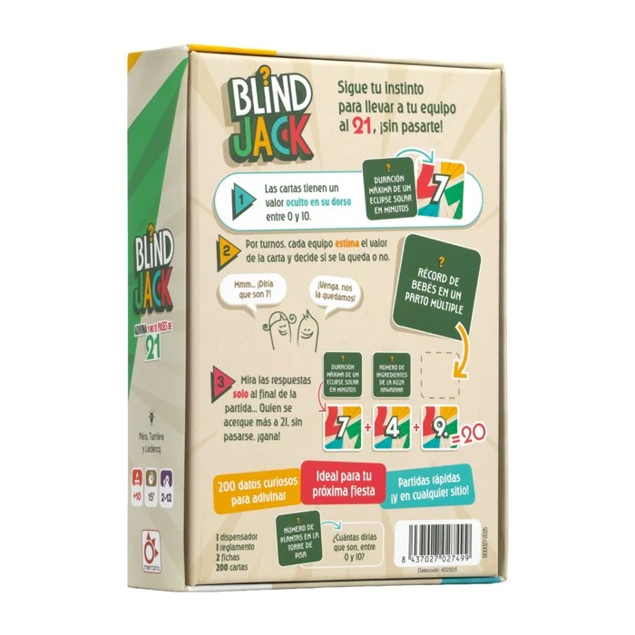 Blind Jack - Juego de mesa - Mercurio - 2-12 jugadores - 10+ años - 15 min