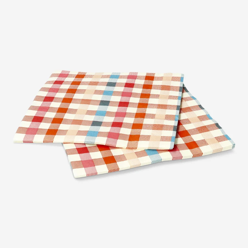Checkered picnic napkins - 16 pcs
