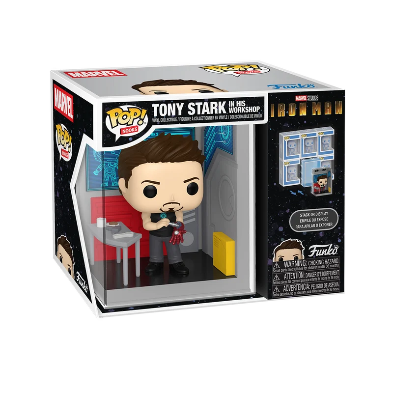 Funko Pop Nooks: Marvel - Taller de Tony Stark Separador De Libro