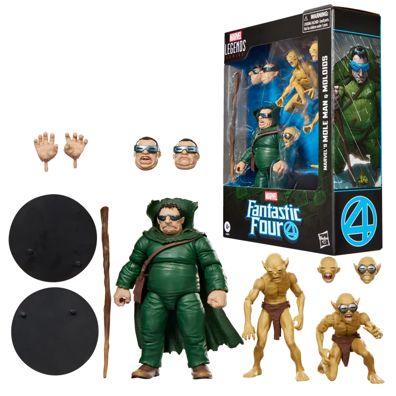 Marvel Legends Series: Comics Los 4 Fantasticos - Hombre Topo Y Topoides 3 Pack