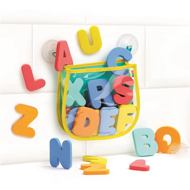 Red para baño con letras · Ludi