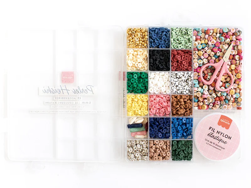 Maxi Caja 16 colores perlas Nature con accesorios · La Petite Épicerie