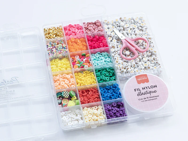 Maxi Caja 16 colores perlas Pop con accesorios · La Petite Épicerie