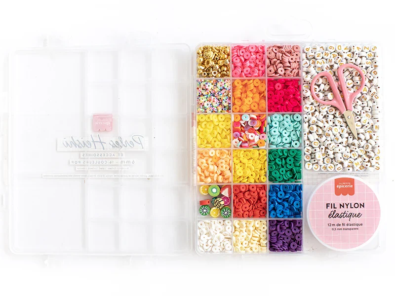 Maxi Caja 16 colores perlas Pop con accesorios · La Petite Épicerie