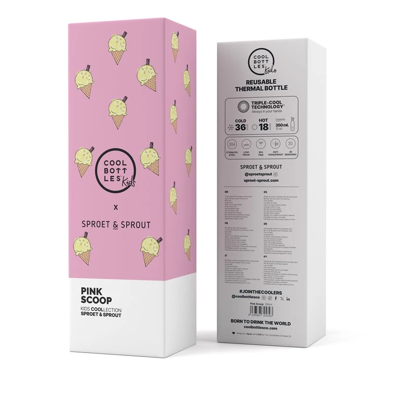 Botella Acero - SPRT& Pink Scoop 350ml · Cool Bottles