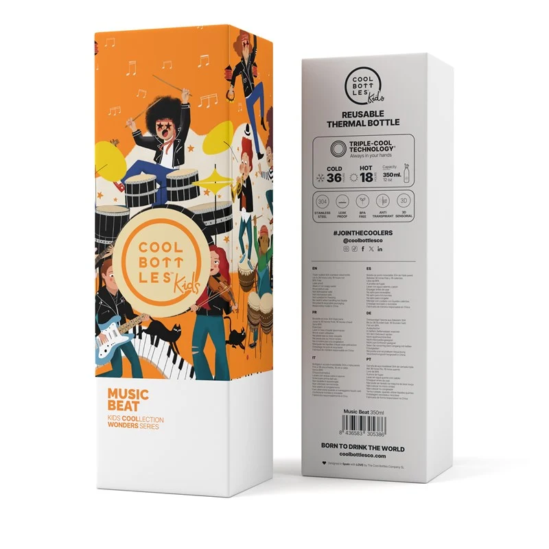 Botella Acero - Music Beat 350ml · Cool Bottles
