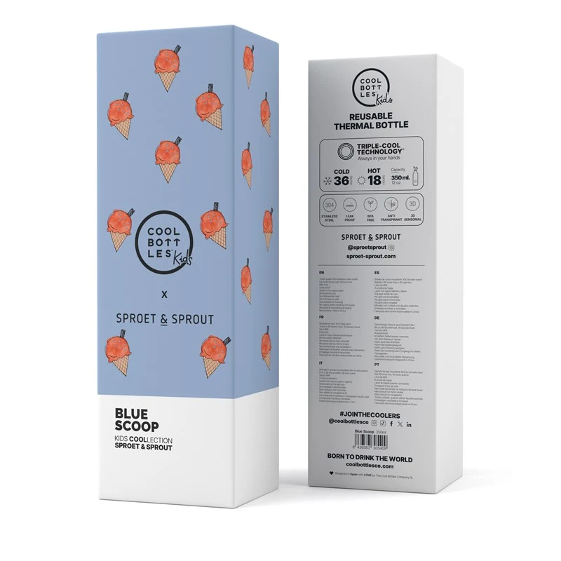 Botella Acero - SPRT& Blue Scoop 350ml · Cool Bottles