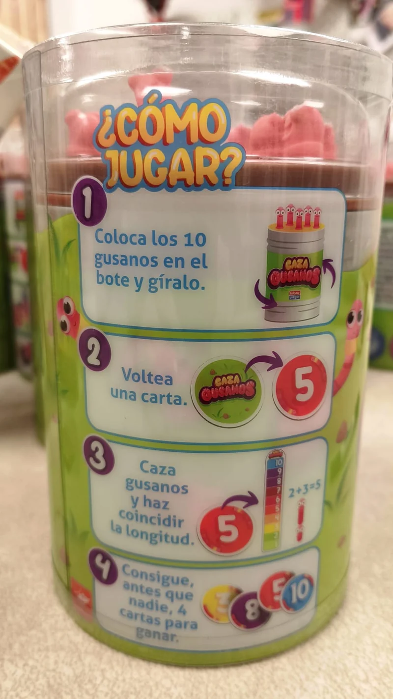 Cazagusanos - Juego de mesa - FALOMIR - 2-6 jugadores - 4+ años - 15 min