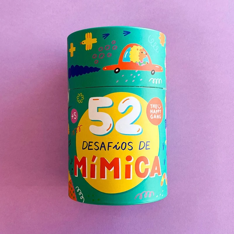 52 desafíos de mímica - Juego de mesa - The Happy Gang - 2+ jugadores - 5+ años - Duración variable