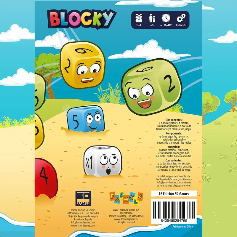Blocky - Juego de mesa - SD GAMES - 2-4 jugadores - 5+ años - 10-15 min