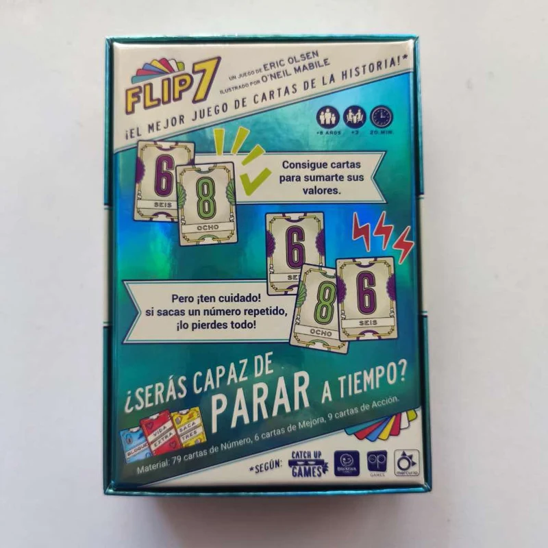 Flip 7 - Juego de mesa - Mercurio - 3+ jugadores - 8+ años - 20 min