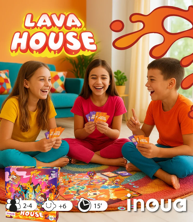 Lava House - Juego de mesa - Inoua Games - 2-4 jugadores - 6+ años - 15 min