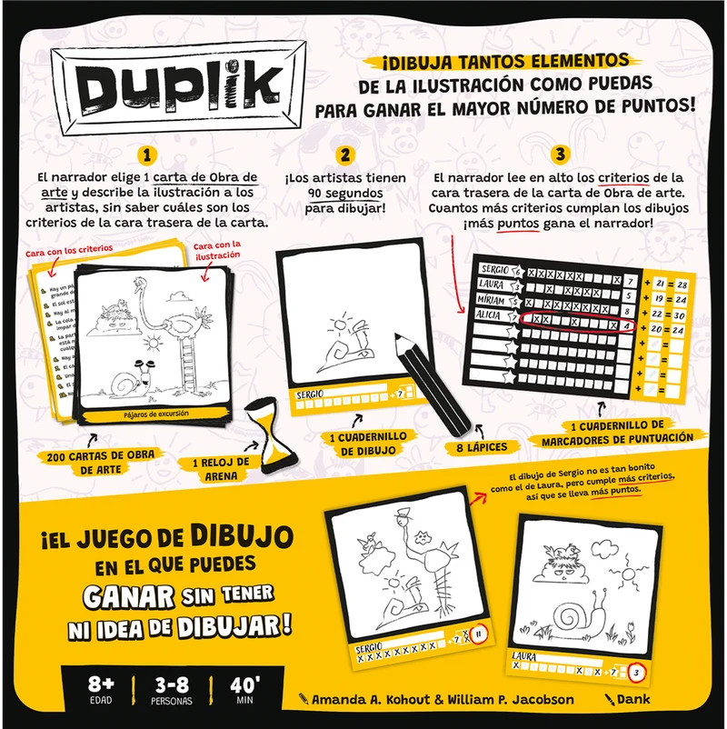 Duplik - Juego de mesa - Cocktail Games - 3-8 jugadores - 8+ años - 40 min