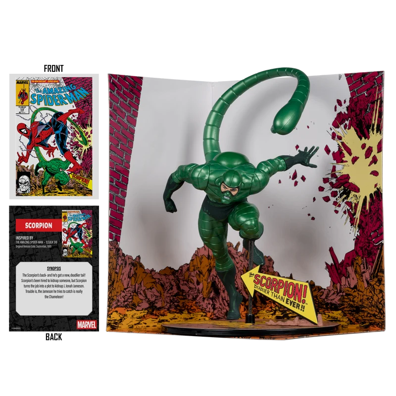 Mcfarlane Marvel Collection: Amazing Spider-Man Num 318 - Scorpion Metallic Gold Label Escala 1/10
