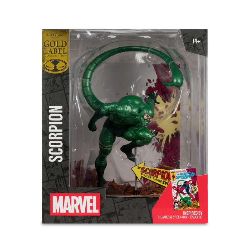 Mcfarlane Marvel Collection: Amazing Spider-Man Num 318 - Scorpion Metallic Gold Label Escala 1/10