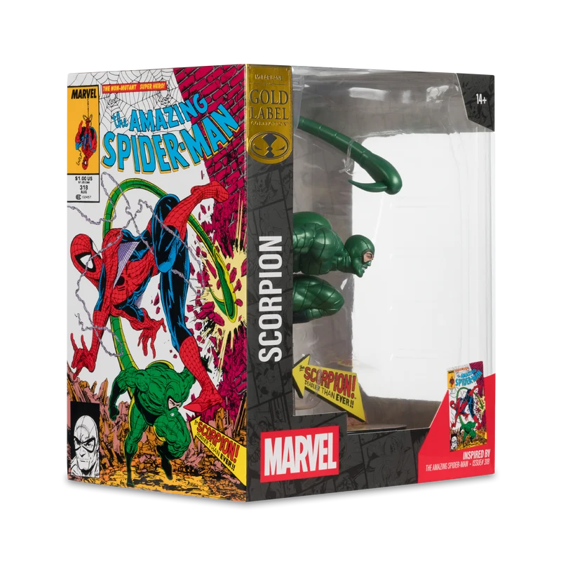 Mcfarlane Marvel Collection: Amazing Spider-Man Num 318 - Scorpion Metallic Gold Label Escala 1/10