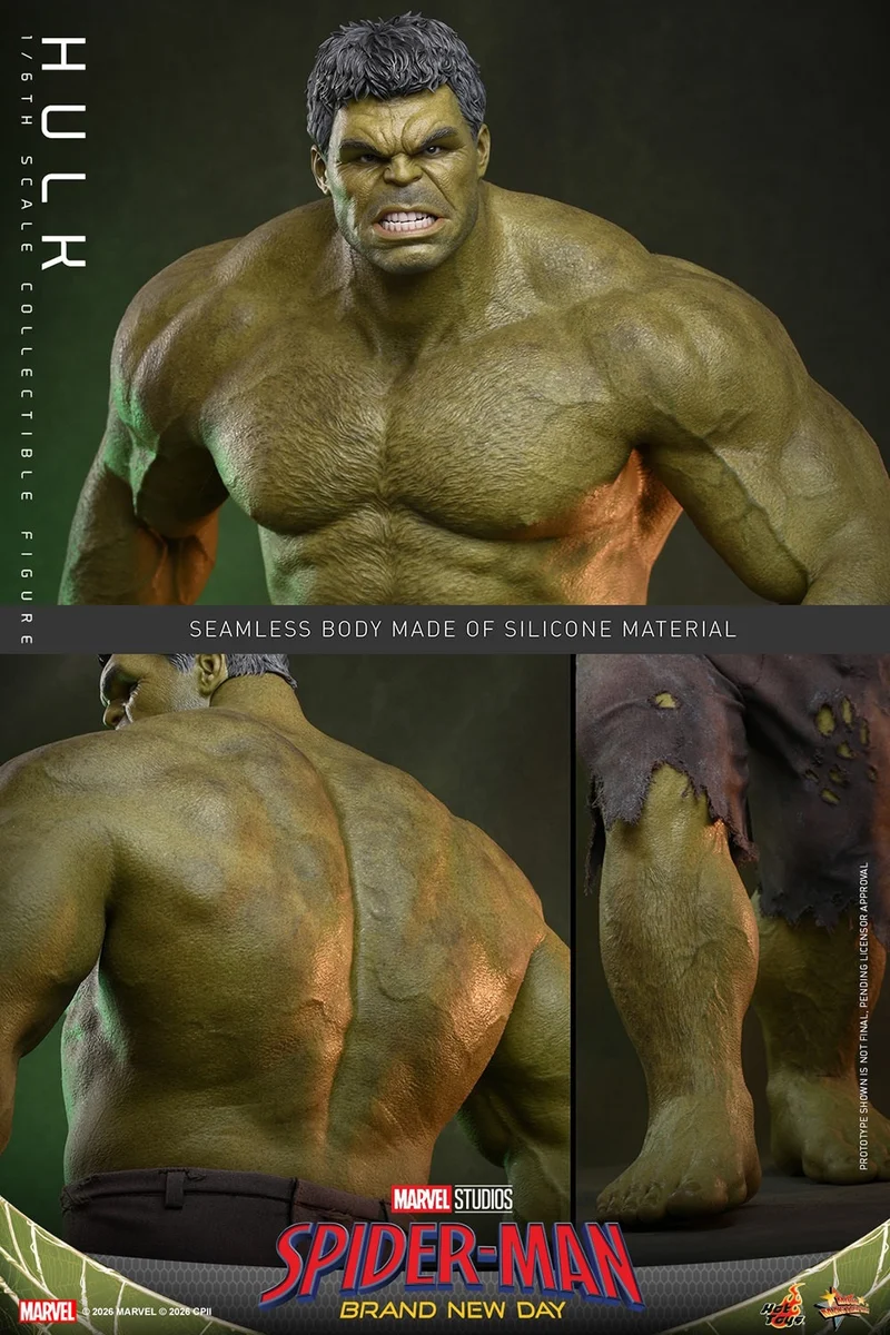 Hot toys Movie Masterpiece Series: Spiderman Brand New Day - Hulk Salvaje Escala 1/6