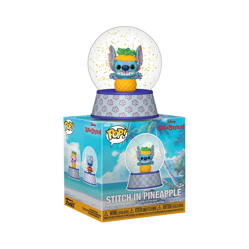 Funko Mini Glitter Globe: Disney Lilo Y Stitch - Stitch en Piña