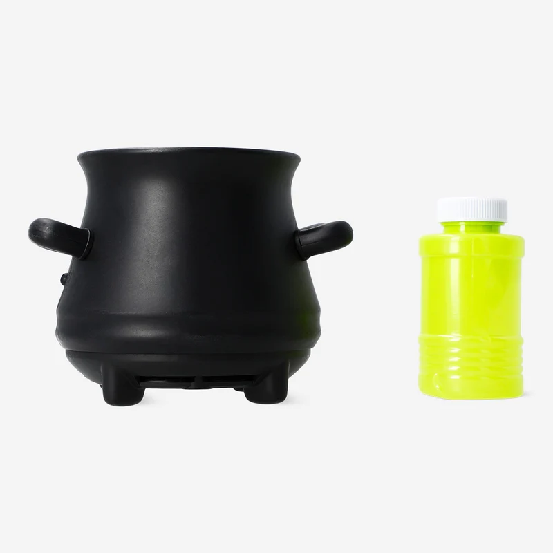 Soap bubble machine as black cauldron