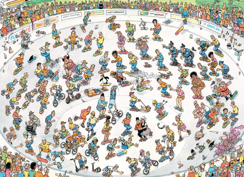 Jan van Haasteren - Riding the Skate Bowl (2000 pieces)