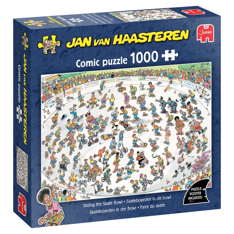 Jan van Haasteren - Riding the Skate Bowl (1000 pieces)