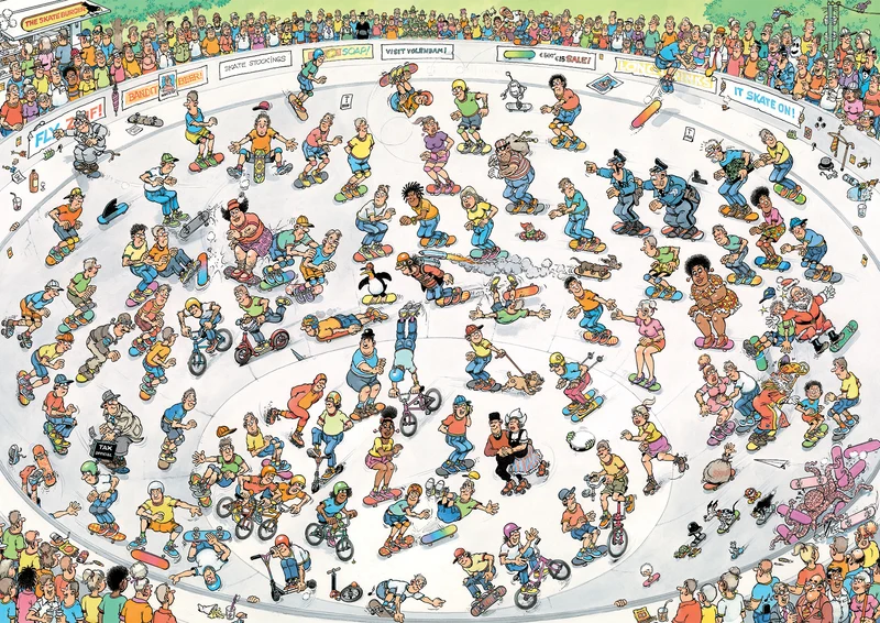 Jan van Haasteren - Riding the Skate Bowl (1000 pieces)