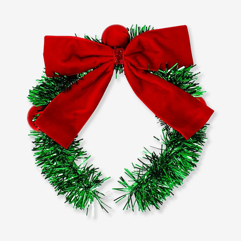 Costume hairband for adults - Wreath with bow and baubles