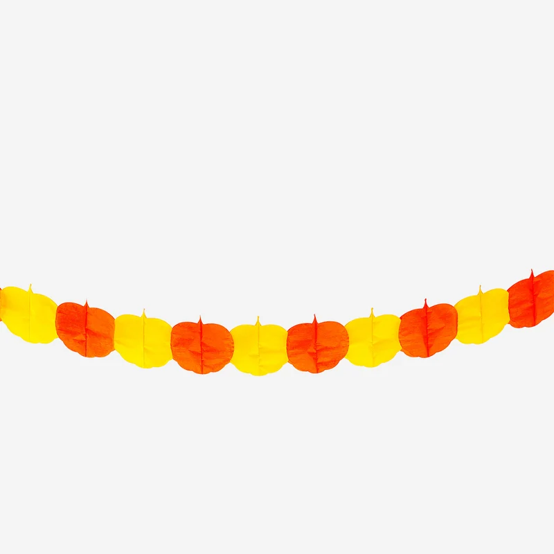 Paper pumpkin garland - 300 cm