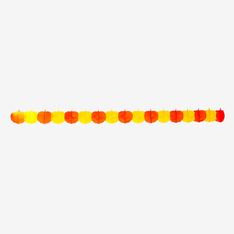 Paper pumpkin garland - 300 cm