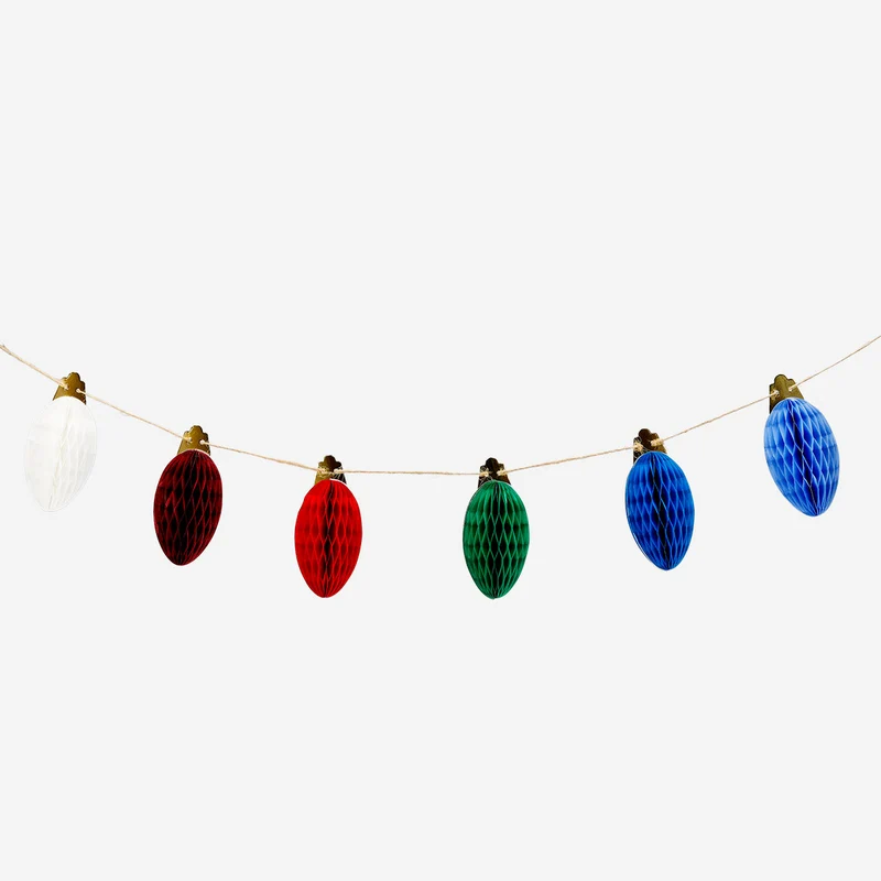Party garland with paper Christmas lights - 180 cm
