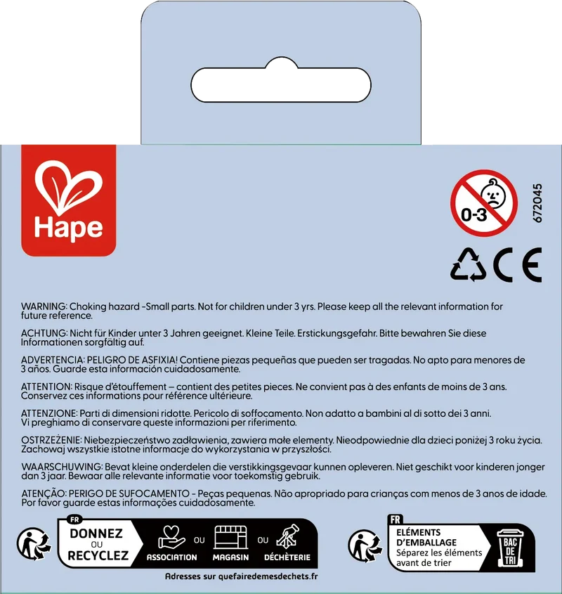 Puzzle de bolsillo con bloques · Hape