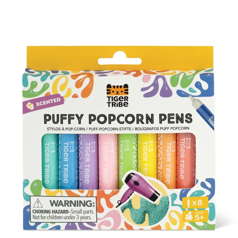 Rotuladores Perfumados 3D PopCorn · Tiger Tribe