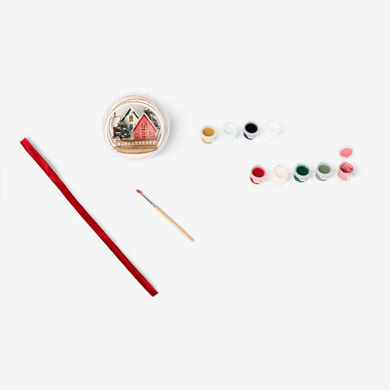 DIY wooden bauble