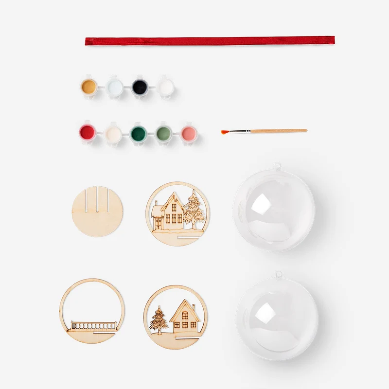 DIY wooden bauble
