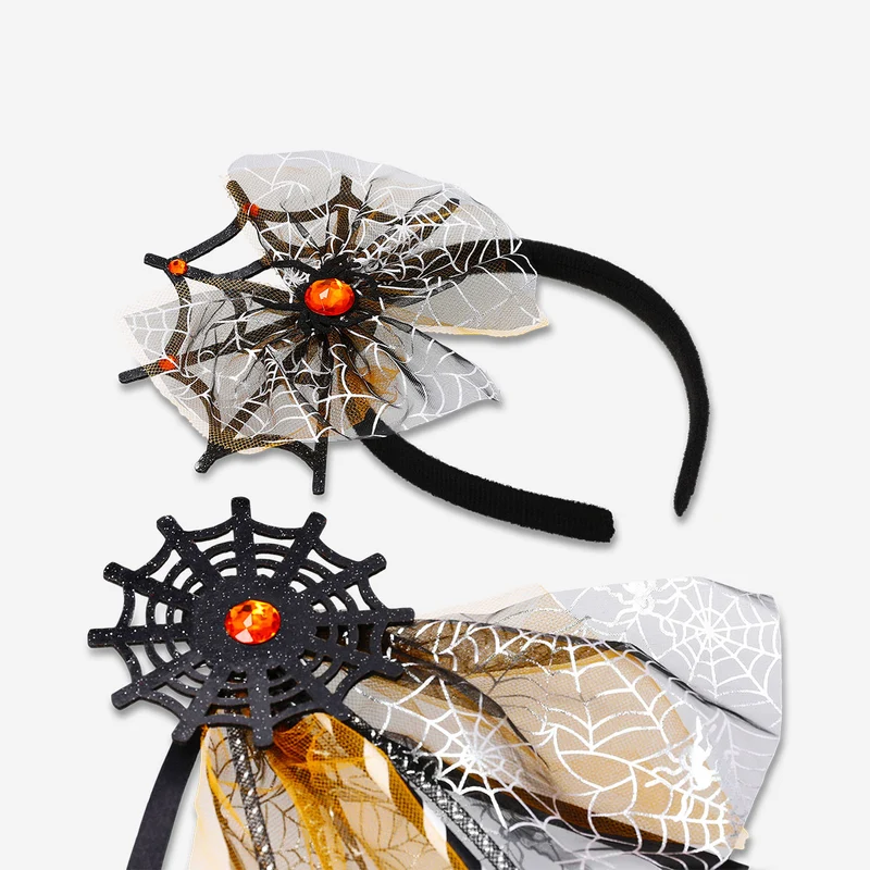 Spider web hairband with wand - For kids