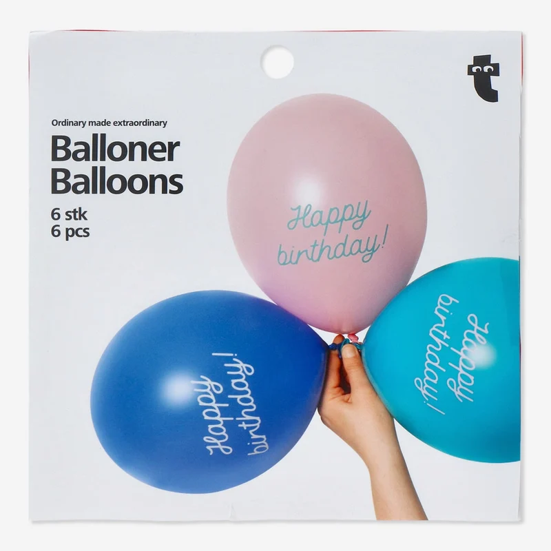 Happy birthday balloons. 6 pcs