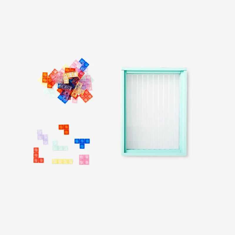 3D block puzzle in frame