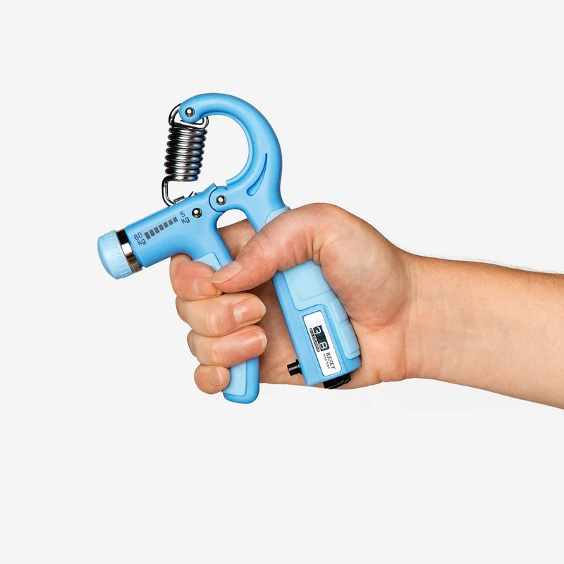 Blue hand grip with adjustable resistance – 5 to 60 kg